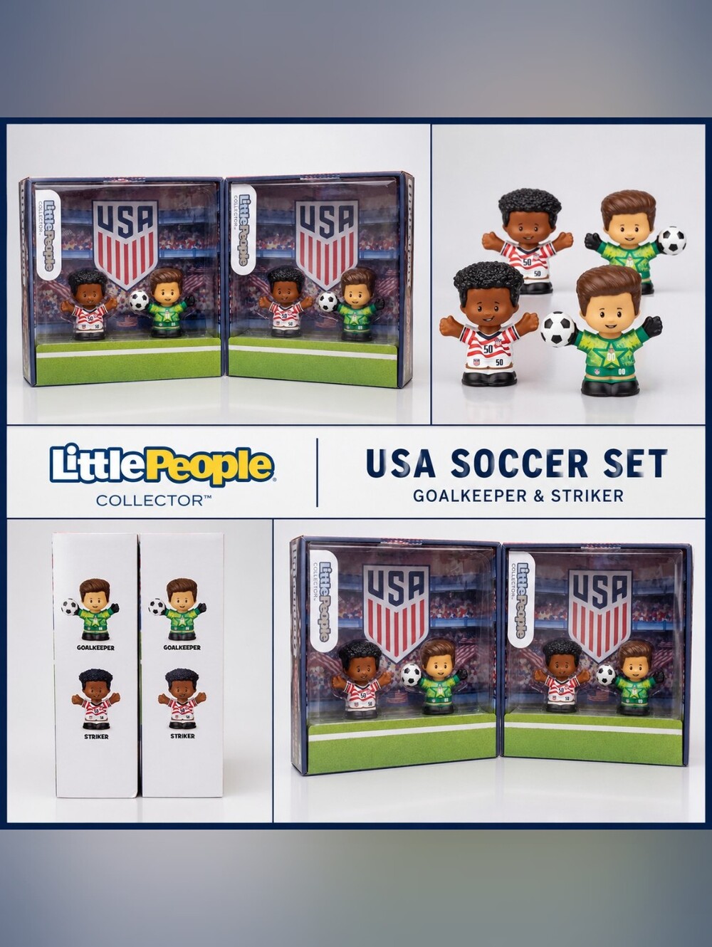 Mattel Little People Soccer Figures - USA World Cup